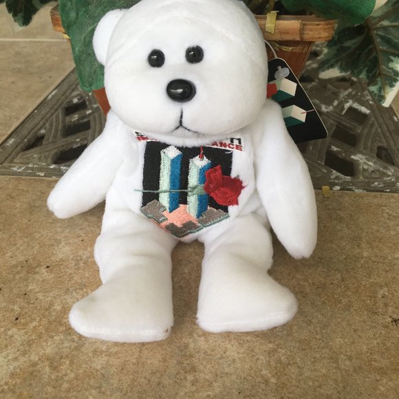 ORIGINAL 9/11 Twin Towers 2001 Plush Stuffed Bear - Picture 1 of 4